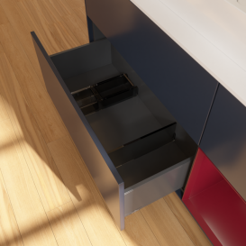 Тумба под раковину Villeroy & Boch Finion 120х50,1 см с подсветкой МДФ темно-синий матовый лак/стекло белое матовое G421HBHG