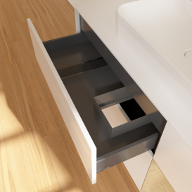 Тумба под раковину Villeroy & Boch Finion 120х50,1 см с подсветкой МДФ глянцевый белый лак/стекло белое матовое G421PCGF