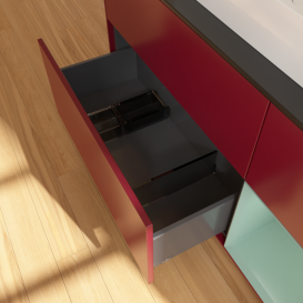 Тумба под раковину Villeroy & Boch Finion 120х50,1 см с подсветкой МДФ пион матовый лак/стекло черное матовое G422GMHB