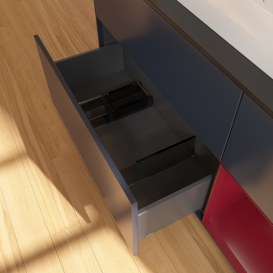 Тумба под раковину Villeroy & Boch Finion 120х50,1 см с подсветкой МДФ темно-синий матовый лак/стекло черное матовое G422HBHG