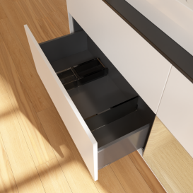 Тумба под раковину Villeroy & Boch Finion 120х50,1 см с подсветкой МДФ белый матовый лак/стекло черное матовое G422PCMT