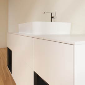 Тумба под раковину Villeroy & Boch Finion 160х50,1 см с подсветкой МДФ белый матовый лак/стекло белое матовое F451PDMT