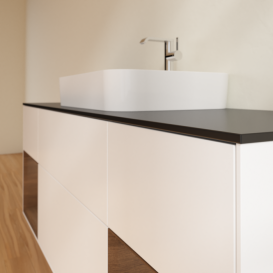 Тумба под раковину Villeroy & Boch Finion 160х50,1 см с подсветкой МДФ белый матовый лак/стекло белое матовое F452GNMT