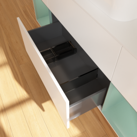 Тумба под раковину Villeroy & Boch Finion 160х50,1 см с подсветкой МДФ белый матовый лак/стекло белое матовое F451GMMT