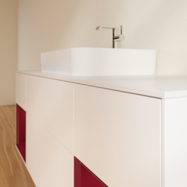 Тумба под раковину Villeroy & Boch Finion 160х50,1 см с подсветкой МДФ белый матовый лак/стекло белое матовое G451HBMT