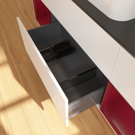 Тумба под раковину Villeroy & Boch Finion 160х50,1 см с подсветкой МДФ белый матовый лак/стекло черное матовое G452HBMT