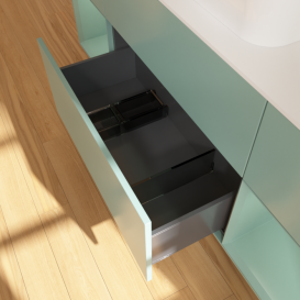 Тумба под раковину Villeroy & Boch Finion 160х50,1 см с подсветкой МДФ оливковый матовый лак/стекло белое матовое G451GMGM