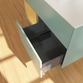 Тумба под раковину Villeroy & Boch Finion 100х50,1 см с подсветкой МДФ оливковый матовый лак/стекло белое матовое F771HFGM