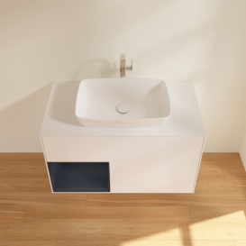 Тумба под раковину Villeroy & Boch Finion 100х50,1 см с подсветкой МДФ белый матовый лак/стекло белое матовое F771HGMT