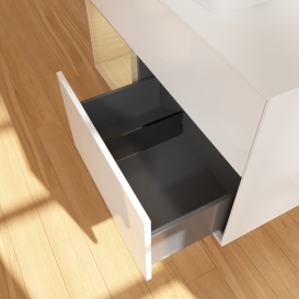 Тумба под раковину Villeroy & Boch Finion 100х50,1 см с подсветкой МДФ глянцевый белый лак/стекло белое матовое F771PCGF