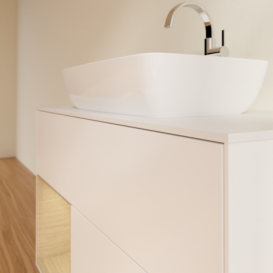 Тумба під раковину Villeroy & Boch Finion 100х50,1 см із підсвічуванням МДФ білий матовий лак/скло біле матове F771PCMT