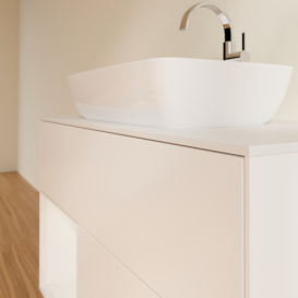 Тумба под раковину Villeroy & Boch Finion 100х50,1 см с подсветкой МДФ белый матовый лак/стекло белое матовое G771GFMT