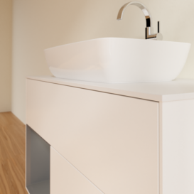 Тумба под раковину Villeroy & Boch Finion 100х50,1 см с подсветкой МДФ белый матовый лак/стекло белое матовое G771GKMT