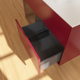 Тумба под раковину Villeroy & Boch Finion 100х50,1 см с подсветкой МДФ пион матовый лак/стекло белое матовое G771GNHB