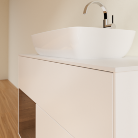 Тумба под раковину Villeroy & Boch Finion 100х50,1 см с подсветкой МДФ белый матовый лак/стекло белое матовое G771GNMT