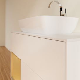 Тумба под раковину Villeroy & Boch Finion 100х50,1 см с подсветкой МДФ белый матовый лак/стекло белое матовое G771HFMT