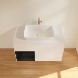 Тумба под раковину Villeroy & Boch Finion 100х50,1 см с подсветкой МДФ белый матовый лак/стекло белое матовое G771PDMT