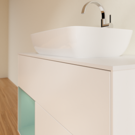 Тумба под раковину Villeroy & Boch Finion 100х50,1 см с подсветкой МДФ белый матовый лак/стекло белое матовое G771GMMT