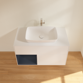 Тумба под раковину Villeroy & Boch Finion 100х50,1 см с подсветкой МДФ белый матовый лак/стекло белое матовое G771HGMT