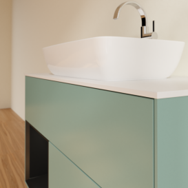 Тумба под раковину Villeroy & Boch Finion 100х50,1 см с подсветкой МДФ оливковый матовый лак/стекло белое матовое G771PDGM