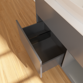 Тумба под раковину Villeroy & Boch Finion 100х50,1 см с подсветкой МДФ антрацит матовый лак/стекло белое матовое F781GKGK