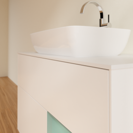 Тумба под раковину Villeroy & Boch Finion 100х50,1 см с подсветкой МДФ белый матовый лак/стекло белое матовое F781GMMT