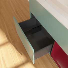 Тумба под раковину Villeroy & Boch Finion 100х50,1 см с подсветкой МДФ оливковый матовый лак/стекло белое матовое F781HBGM