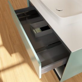 Тумба под раковину Villeroy & Boch Finion 100х50,1 см с подсветкой МДФ оливковый матовый лак/стекло белое матовое F781PDGM