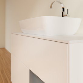 Тумба под раковину Villeroy & Boch Finion 100х50,1 см с подсветкой МДФ белый матовый лак/стекло белое матовое G781GKMT