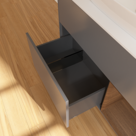 Тумба под раковину Villeroy & Boch Finion 100х50,1 см с подсветкой МДФ антрацит матовый лак/стекло белое матовое G781GNGK