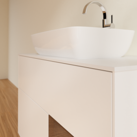 Тумба под раковину Villeroy & Boch Finion 100х50,1 см с подсветкой МДФ белый матовый лак/стекло белое матовое G781GNMT