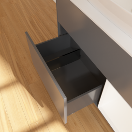 Тумба под раковину Villeroy & Boch Finion 100х50,1 см с подсветкой МДФ антрацит матовый лак/стекло белое матовое G781MTGK