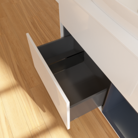 Тумба под раковину Villeroy & Boch Finion 100х50,1 см с подсветкой МДФ глянцевый белый лак/стекло белое матовое G781HGGF