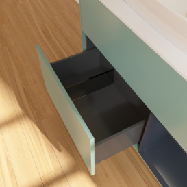 Тумба под раковину Villeroy & Boch Finion 100х50,1 см с подсветкой МДФ оливковый матовый лак/стекло белое матовое G781HGGM