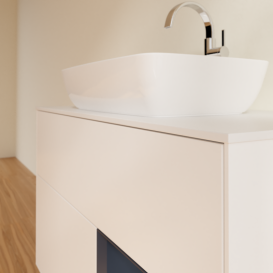 Тумба под раковину Villeroy & Boch Finion 100х50,1 см с подсветкой МДФ белый матовый лак/стекло белое матовое G781HGMT