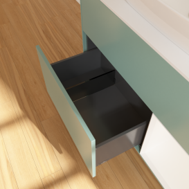 Тумба под раковину Villeroy & Boch Finion 100х50,1 см с подсветкой МДФ оливковый матовый лак/стекло белое матовое G781MTGM