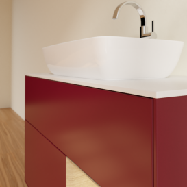 Тумба под раковину Villeroy & Boch Finion 100х50,1 см с подсветкой МДФ пион матовый лак/стекло белое матовое G781PCHB