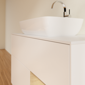 Тумба под раковину Villeroy & Boch Finion 100х50,1 см с подсветкой МДФ белый матовый лак/стекло белое матовое G781PCMT