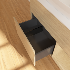 Тумба под раковину Villeroy & Boch Finion 100х50,1 см с подсветкой МДФ шпон дуба/стекло белое матовое G781PCPC