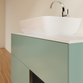 Тумба под раковину Villeroy & Boch Finion 100х50,1 см с подсветкой МДФ оливковый матовый лак/стекло белое матовое G781PDGM