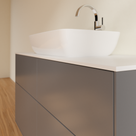 Тумба под раковину Villeroy & Boch Finion 120х50,1 см МДФ антрацит матовый лак/стекло белое матовое F79100GK