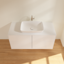 Тумба под раковину Villeroy & Boch Finion 120х50,1 см МДФ белый матовый лак/стекло белое матовое F79100MT