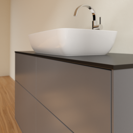 Тумба под раковину Villeroy & Boch Finion 120х50,1 см МДФ антрацит матовый лак/стекло черное матовое F79200GK