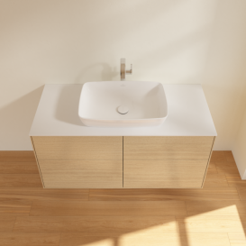 Тумба под раковину Villeroy & Boch Finion 120х50,1 см МДФ шпон дуба/стекло белое матовое F79100PC