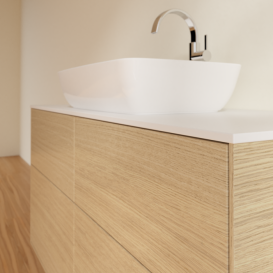 Тумба под раковину Villeroy & Boch Finion 120х50,1 см МДФ шпон дуба/стекло белое матовое F79100PC