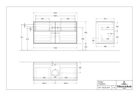 Тумба под раковину Villeroy & Boch Finion 120х50,1 см МДФ шпон дуба/стекло белое матовое F79100PC