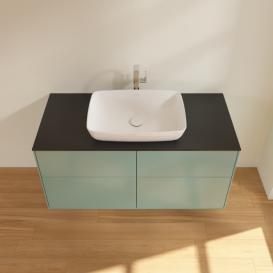 Тумба под раковину Villeroy & Boch Finion 120х50,1 см МДФ оливковый матовый лак/стекло черное матовое F79200GM