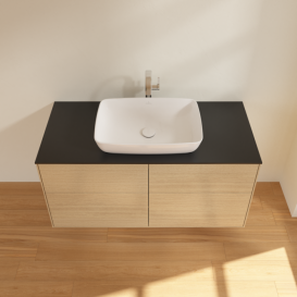 Тумба под раковину Villeroy & Boch Finion 120х50,1 см МДФ шпон дуба/стекло черное матовое F79200PC