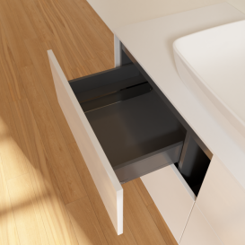 Тумба под раковину Villeroy & Boch Finion 120х50,1 см с подсветкой МДФ глянцевый белый лак/стекло белое матовое G79100GF