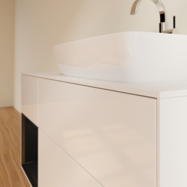 Тумба под раковину Villeroy & Boch Finion 120х50,1 см с подсветкой МДФ глянцевый белый лак/стекло белое матовое F801PDGF